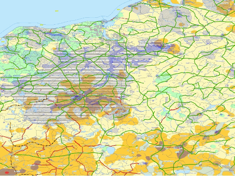 Visualisierung von Geodaten in einem Geoinformationssystem (GIS)